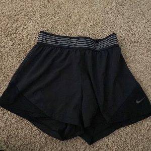 Nike pro flowy athletic shorts, built in spandex